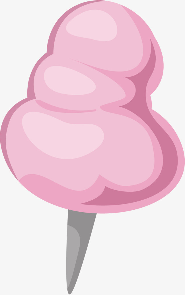 手绘粉色美味棉花糖