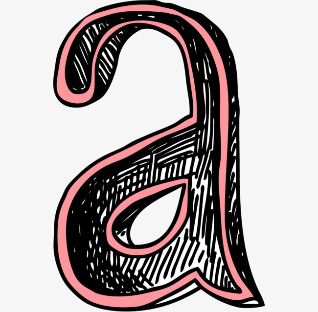 a字母设计创意图手绘图片