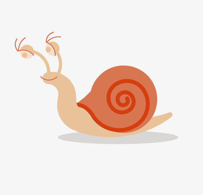 矢量卡通简洁扁平化蜗牛png