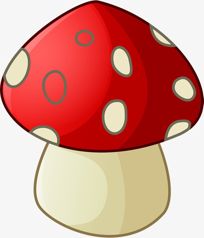 红色卡通蘑菇