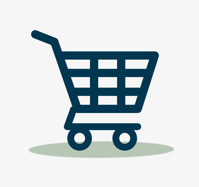 矢量卡通简洁扁平化购物车