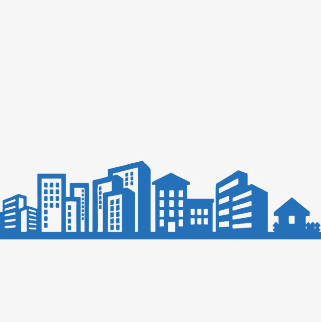 蓝色房子剪影png素材下载_高清图片png格式(编号:19090776)-90设计