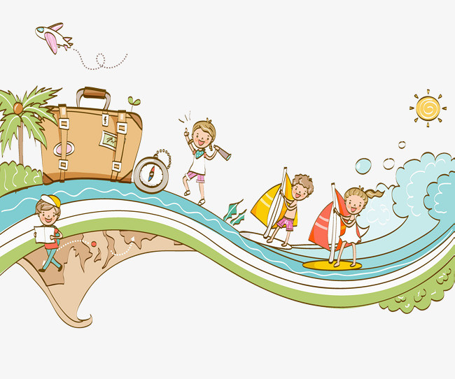 创意的水边游玩