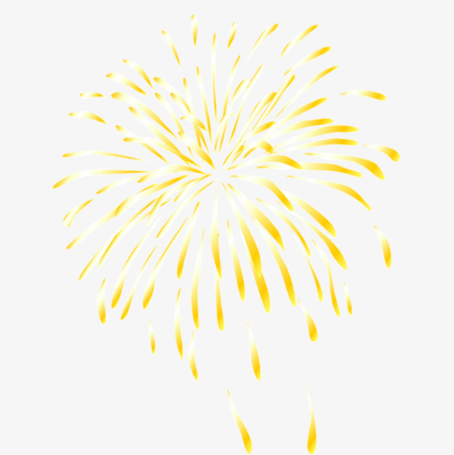 金黄色卡通电焊烟火火花装饰热量火光元素