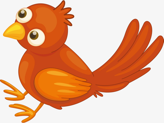 手绘精美黄色麻雀动物