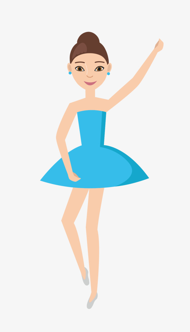 矢量卡通芭蕾舞老师png