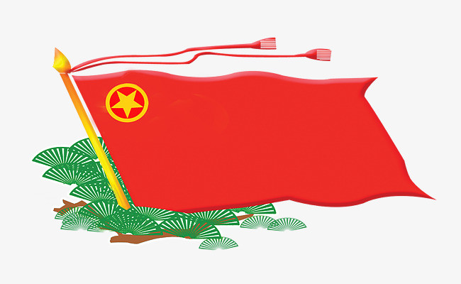 卡通共青团旗帜