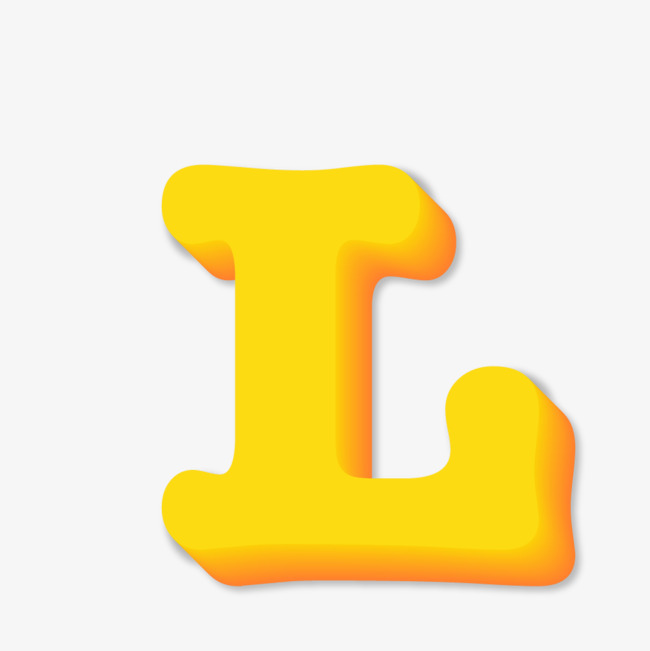 黄色英文字母l