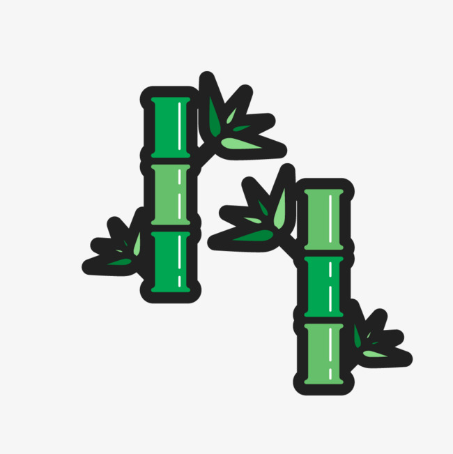 卡通竹叶