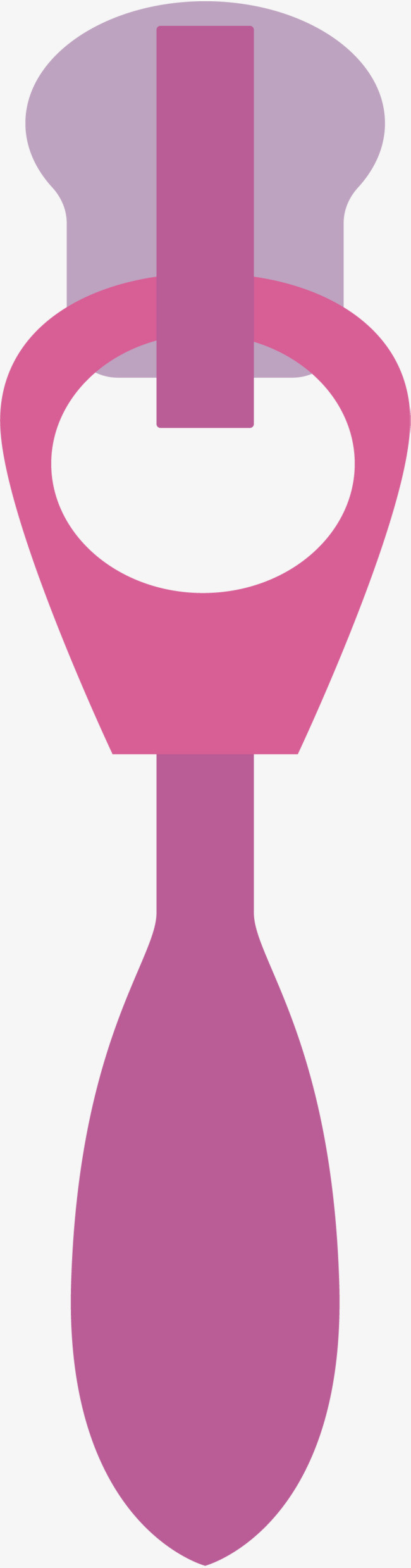 粉灰色卡通拉链