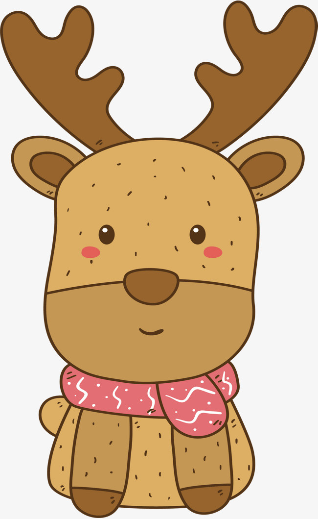 卡通可爱驯鹿