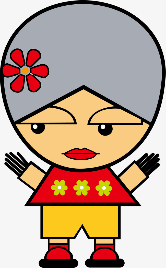 灰色头发的女孩