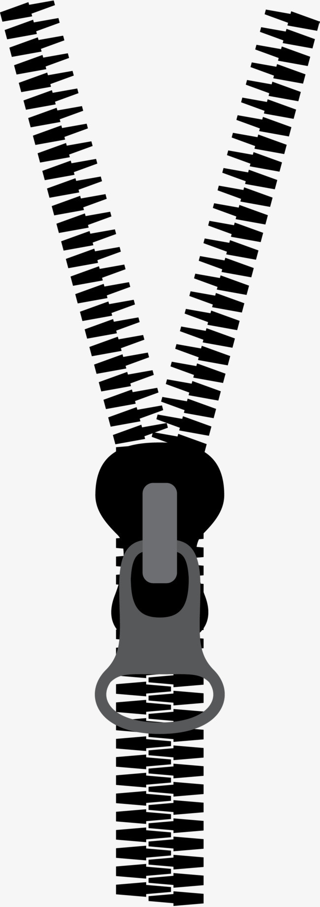 打开的拉链素材