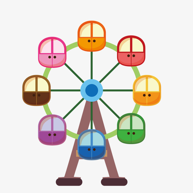 手绘卡通摩天轮