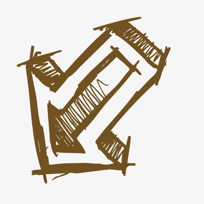 涂鸦风箭头设计元素