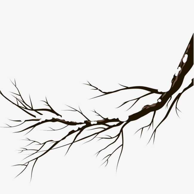 简约风水墨枯树枝