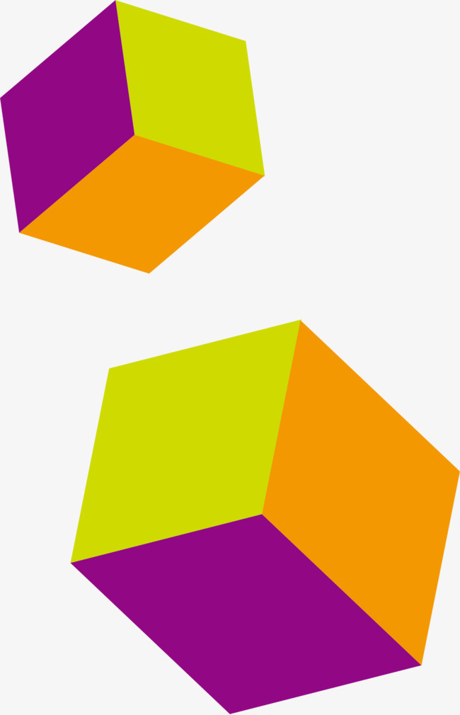 彩色不规则立体方块