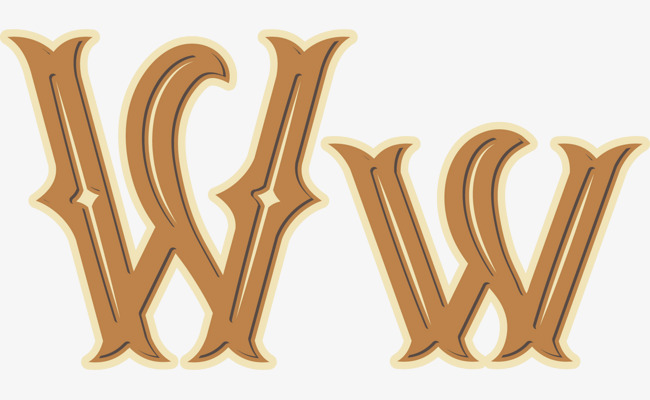 卡通版的英文字母w