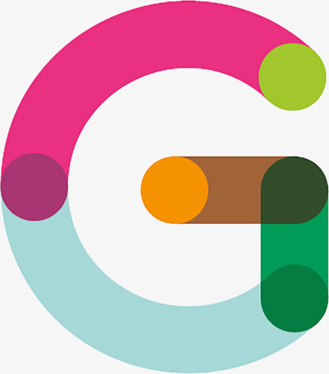 彩色手绘大写字母g