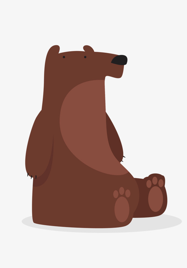 矢量卡通简洁扁平化熊png素材下载_高清图片png格式(编号:19170296)