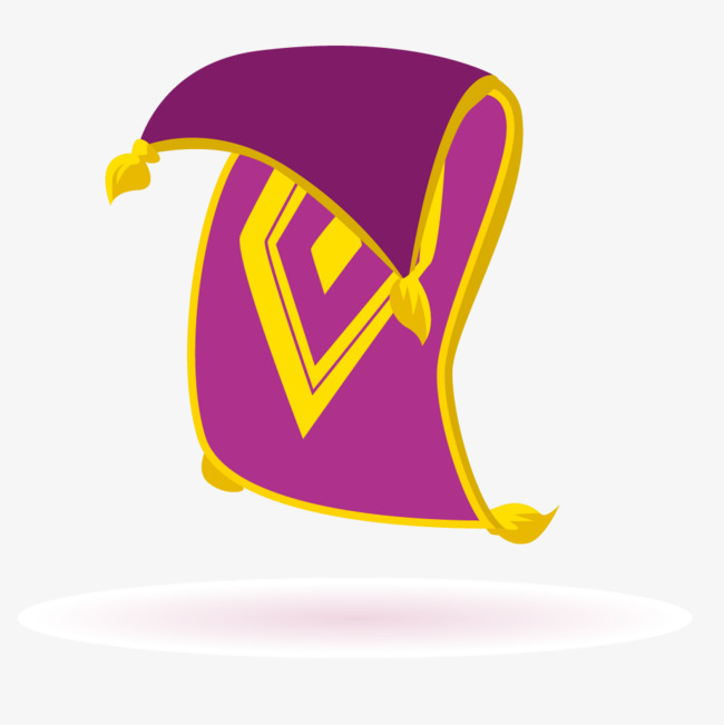 紫色创意卡通旗帜