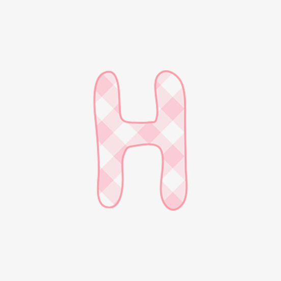 粉色的英文字母h