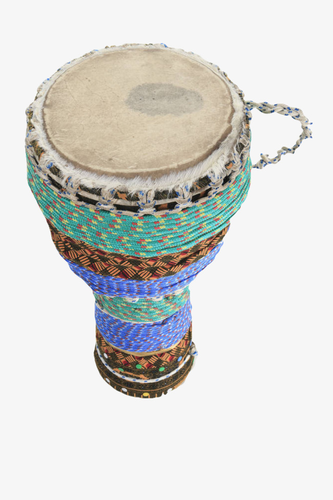 非洲鼓彩色纹饰非洲手鼓