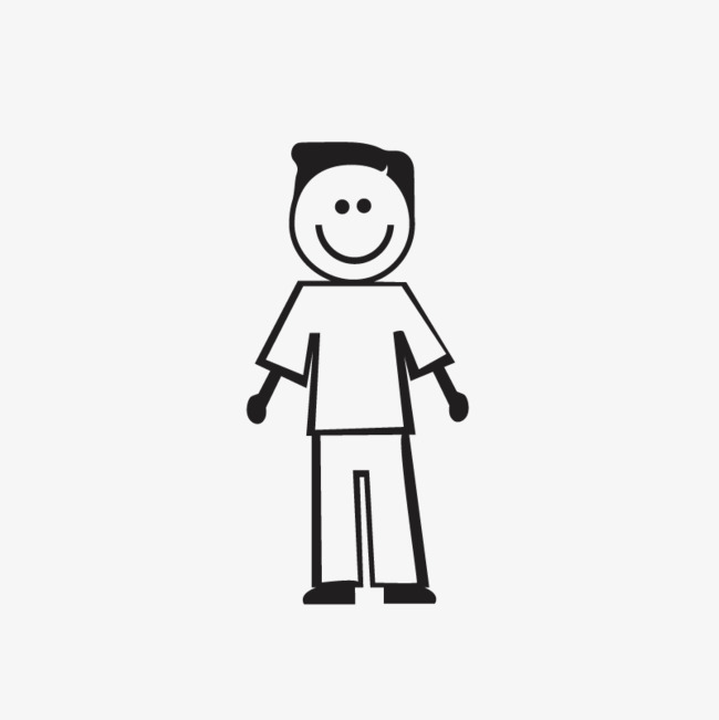 手绘可爱的卡通小人