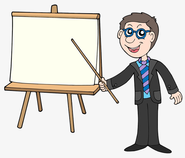 职场商务企业汇报手绘卡通