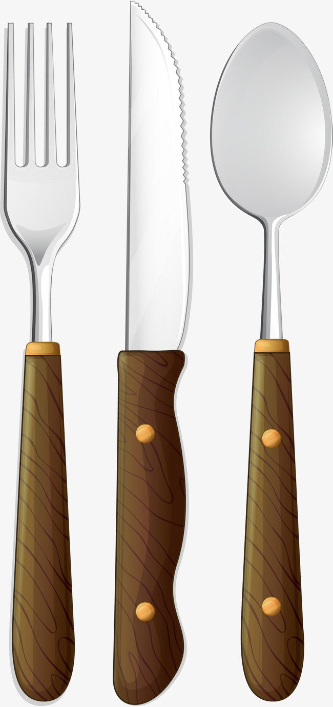 餐具刀叉矢量免扣素材