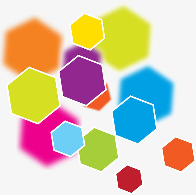 抽象的多边形彩色图案