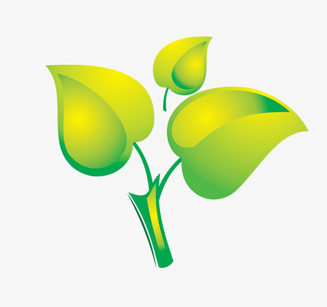 矢量卡通简洁扁平化树叶