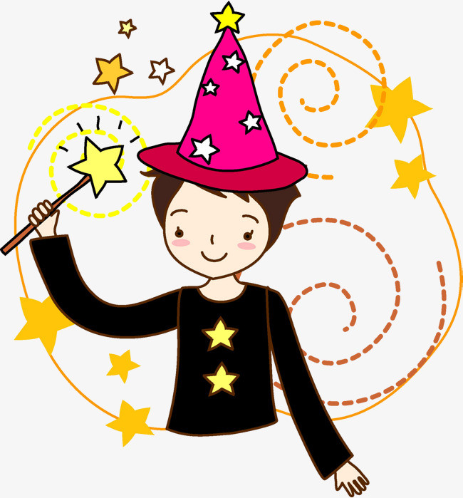 拿着魔法棒的魔法师