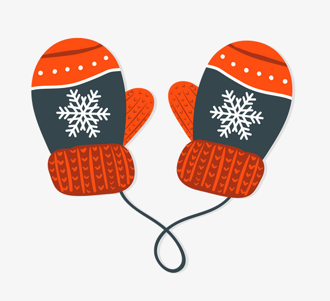 手绘卡通圣诞节手套png免费下载