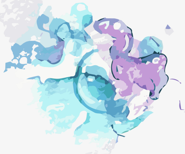 水彩手绘透明肥皂泡