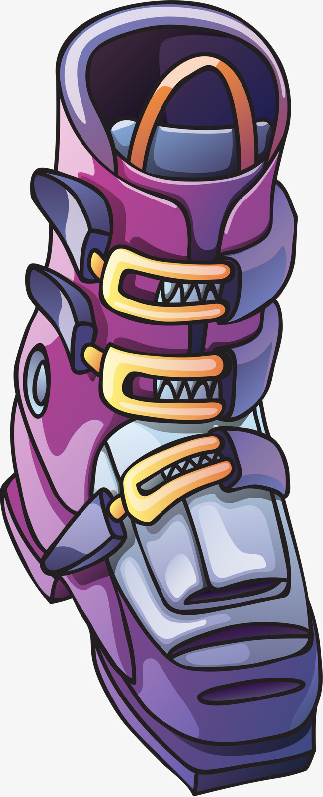 卡通紫色高帮鞋子