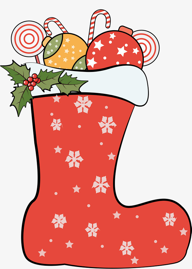 卡通红色靴子礼物