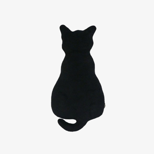 可爱简约风格猫咪坐着背影剪影图案