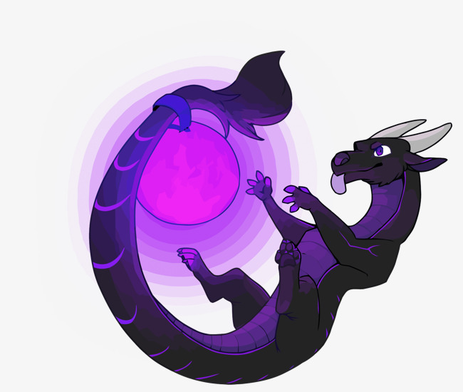 矢量紫色魔幻飞龙