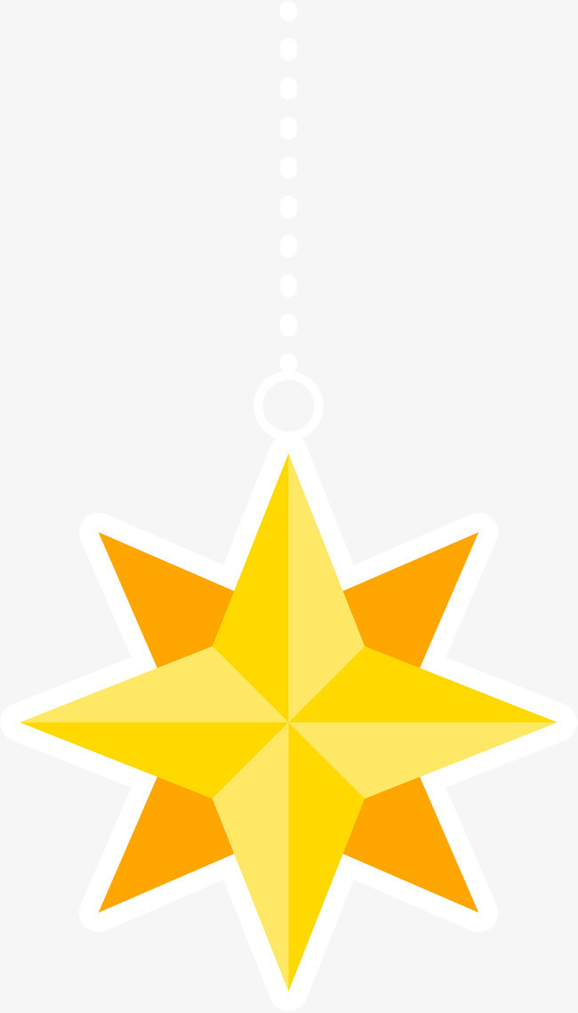 圣诞节黄色星星挂饰