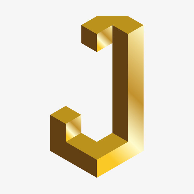 金黄色几何字母j_png素材免费下载_ 1600*1600像素(编号:19223933)_90