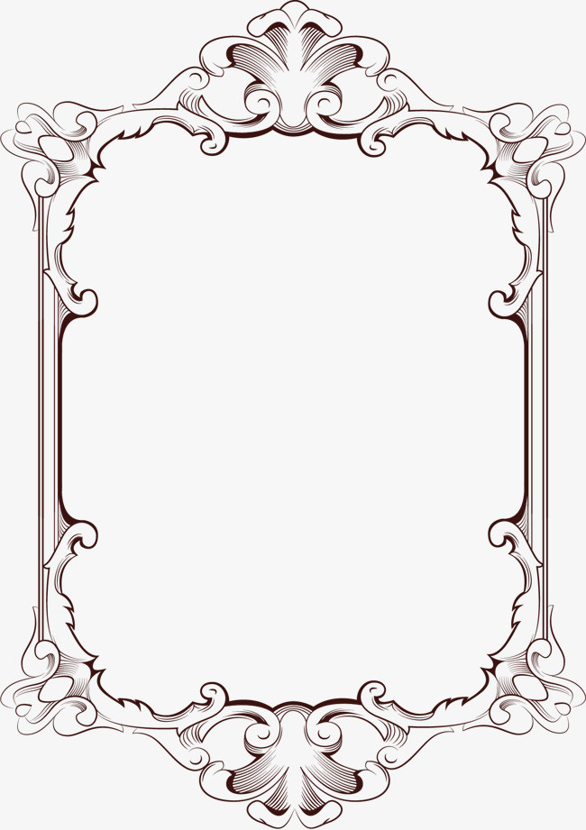 欧式镜框矢量【高清装饰元素png素材】-90设计