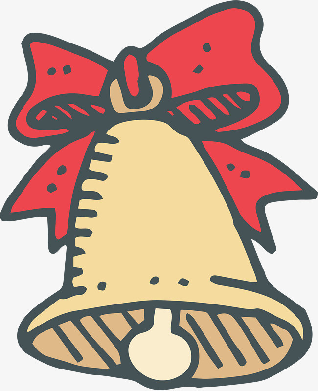 复古手绘圣诞节铃铛