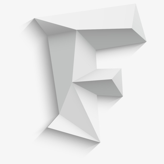 卡通立体英文字母f