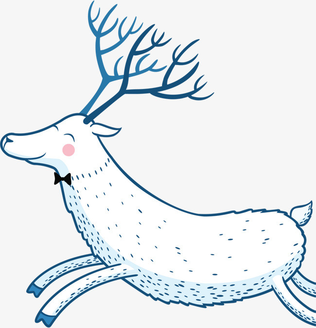 圣诞节白色可爱麋鹿