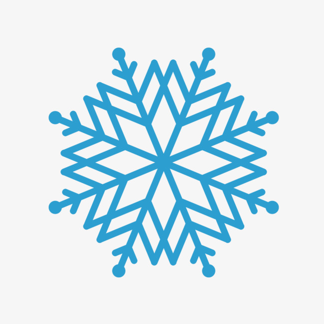 手绘卡通蓝色雪花