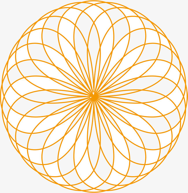 金色矢量螺旋花纹图