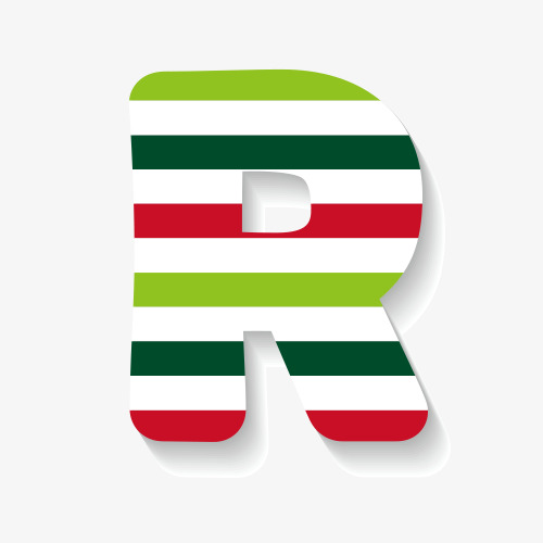 卡通手绘圣诞字母r_艺术字设计_千库网