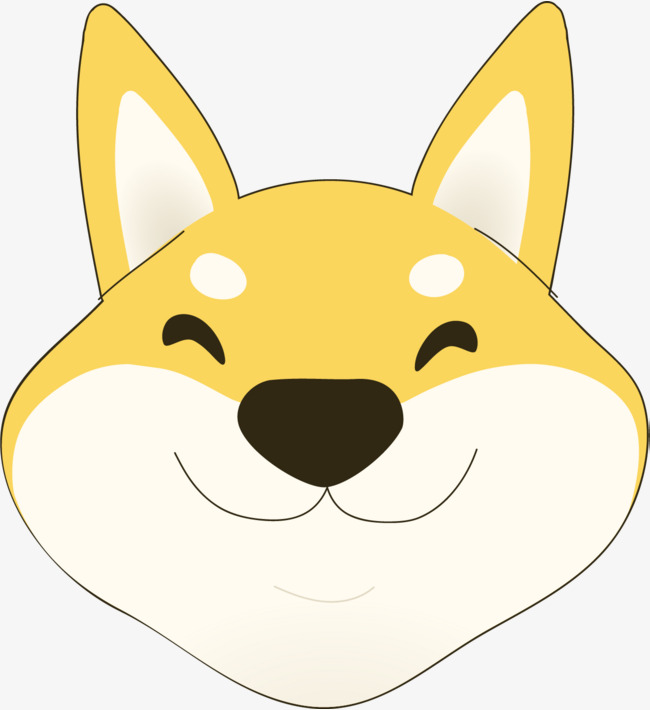 高兴的黄色小狗头像png素材下载_高清图片png格式(编号:19240619)-90
