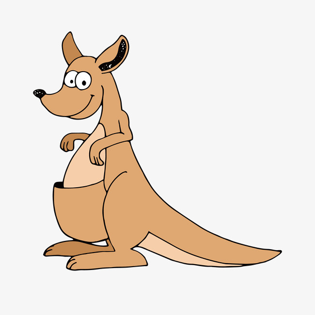 可爱的袋鼠手绘图